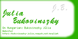 julia bukovinszky business card