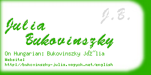 julia bukovinszky business card